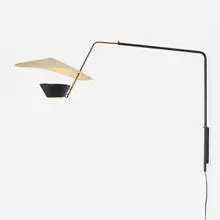Pierre Guariche, Cerf Volant wall light, c. 1953, enameled and perforated steel, brass