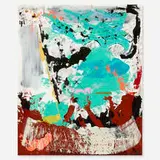 Alex Olson, Untitled, 2014, oil and modeling paste on paper
