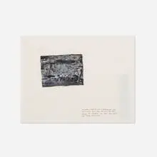 Jonathan Monk, He Tried So Hard To Paint A Landscape, 1997, marker and watercolor on paper