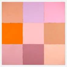 Untitled by Kazuko Inoue, 1997-1998, acrylic on linen, sold Jul 2020