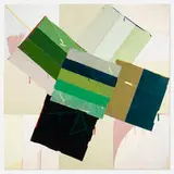 Johnnie Winona Ross, Square Divided into 9 Equal Parts - Unstably Covered by 9 Equal Units, 1977, acrylic on canvas