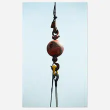 Red Ball with Yellow Catch by Joseph Richards, 1981, oil on canvas, sold Jul 2020