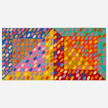 Untitled by Kazuko Inoue, 1982, acrylic on canvas, sold Jul 2020