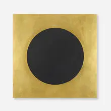 Sonus by Lita Albuquerque, 1988, gold leaf over wood, pigment on resin, sold Jul 2020