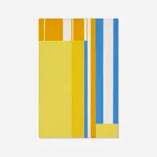Three Yellows Vertical by Ilya Bolotowsky, 1970, acrylic on wood panel, sold Jul 2020