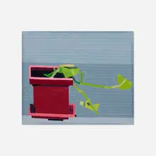 Plant from Lisbon by Guy Yanai, 2015, oil on linen, sold Jul 2020