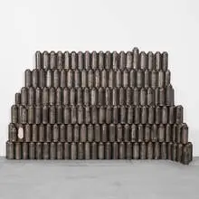 Barry McGee, Untitled (224 Cans of Spraypaint), 1999, mixed media