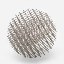 Sphère-trames by François Morellet, 1962, stainless steel, sold Jul 2020