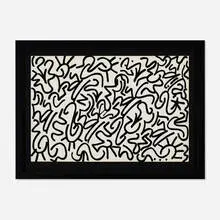 La II, Black Tags on Clay White Paper I, 1998, ink on paper