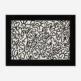 La II, Black Tags on Clay White Paper I, 1998, ink on paper