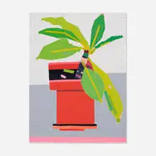 Roof Balcony Plant by Guy Yanai, 2019, oil on canvas, sold Jul 2020
