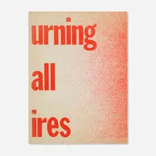 Bruce Nauman, Burning Small Fires, 1968, offset lithograph in colors