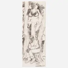 Jasper Johns, Mom, 1982, charcoal on paper