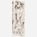 Jasper Johns, Mom, 1982, charcoal on paper