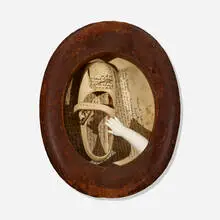 Untitled by Lenore Tawney, 1994, mixed media on hat form, sold Jul 2020