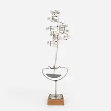 George Rickey, Little Flower with Lead (Bouquet, Small Series #6), 1962, stainless steel, lead, walnut