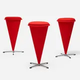 Verner Panton, Cone bar stools, set of three