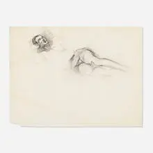 Franz Kline, Untitled (Figure Sketch), c. 1940, graphite on paper