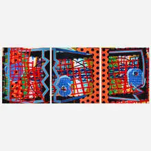 Steve McCallum, Aberration of the Mad Guy (triptych), 1996, acrylic on canvas