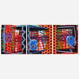 Steve McCallum, Aberration of the Mad Guy (triptych), 1996, acrylic on canvas