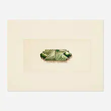 Dalia Ramanauskas, Green Enamel Buckle, 1972, pencil and ink on paper