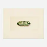 Dalia Ramanauskas, Green Enamel Buckle, 1972, pencil and ink on paper