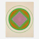 John Pearson, Unicellular #2, 1966, gouache on paper