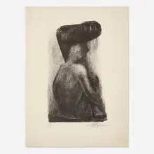 David Siqueiros, Tehuantepec Bathers, 1930, lithograph on wove paper
