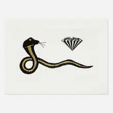 Donald Baechler, Diamond Snake, 2007, aquatint and drypoint, photogravure on Somerset