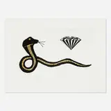 Donald Baechler, Diamond Snake, 2007, aquatint and drypoint, photogravure on Somerset