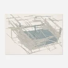 Site Plan 3 by Tadashi Kawamata, 1991, collage on paper, sold Apr 2020