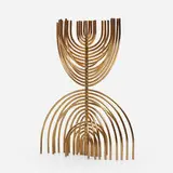 Yaacov Agam, The Agam Menorah, c. 1989, 24 karat gold-plated brass