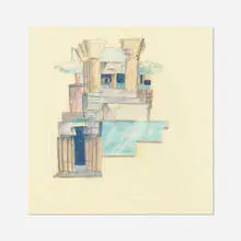 Michael Graves, Untitled, c. 1985, pastel on tracing paper
