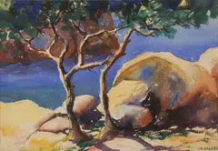 California Scene by John Whorf, watercolor on paper, sold May 2006