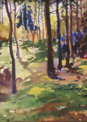 Sous Bois by John Whorf, watercolor on paper, sold May 2006