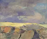 Alice Kent Stoddard, During a Storm on Monhegan Island, Maine, oil on canvas