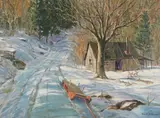 Emile Albert Gruppe, Snowy Landscape