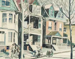 John R. Grabachs, Apartments, watercolor on paper