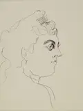John D. Graham, Portrait of a Woman at Three-Quarter View