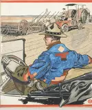 Edward Penfield, In the Fields, 1917 and Good-Bye Summer: two, mixed media on board