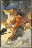 J. C. Leyendecker, The Furnace Fire, mixed media on canvas