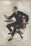 J. C. Leyendecker, Kuppenheimer Man and The Struggle: two, oil on canvas back by panel