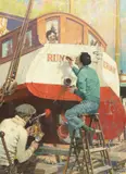 Orson Lowell, Painting the Runaway, oil on canvas