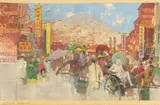 Orson Lowell, Empress of Britain World Cruise, oil on canvas