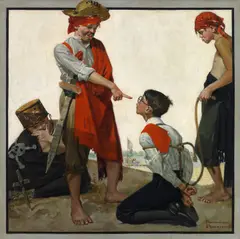 Norman Percevel Rockwell, Cousin Reginald Plays Pirates, oil on canvas on board
