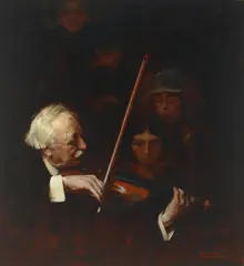 Norman Percevel Rockwell, The Violinist, oil on canvas