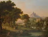 Thomas Cole, Dream of Arcadia, oil on canvas on board