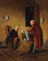 Howard Helmick, Visiting the Purveyor, oil on board