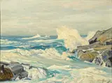 Frederick Judd Waugh, Crashing Waves along a Rocky Coast