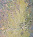 Howard Logan Hildebrandt, Springtime Silvermine River, New Canaan, Connecticut, oil on canvas